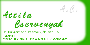 attila cservenyak business card