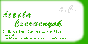 attila cservenyak business card